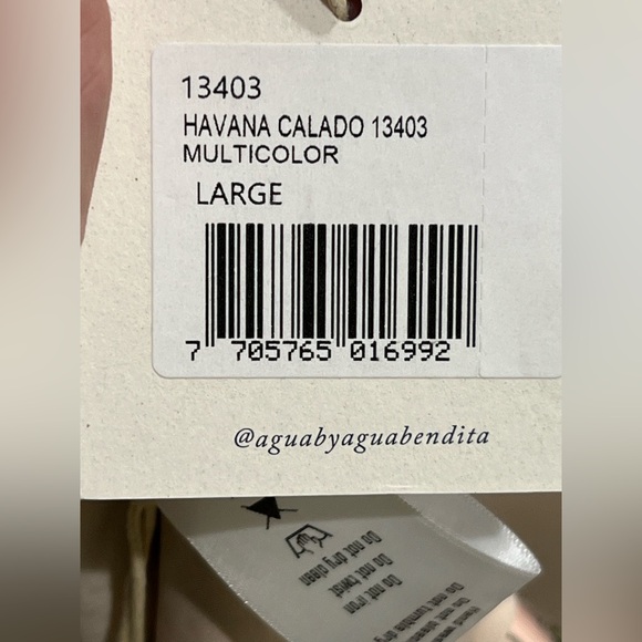 Agua by Agua Bendita Magenta Calado Hand-Embroidered Bikini Set Large - Picture 12 of 12